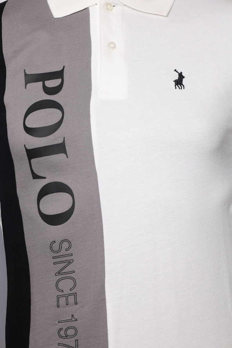 Polo Golfer Colourblock White